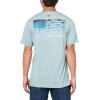 Columbia Men’s PFG Fish Flag II Short Sleeve(Crushed Blue/Coll Navy Bass + Lures)