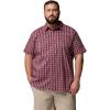 Columbia Men’s PFG Harbor Peak Short Sleeve Shirt(Beet Offshore Tartan)