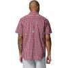 Columbia Men’s PFG Harbor Peak Short Sleeve Shirt(Beet Offshore Tartan)