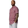 Columbia Men’s PFG Harbor Peak Short Sleeve Shirt(Beet Offshore Tartan)