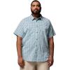 Columbia Men’s PFG Harbor Peak Short Sleeve Shirt(Collegiate Navy Driftnet Plaid)