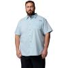 Columbia Men’s PFG Harbor Peak Short Sleeve Shirt(Marine Light Micro Gingham)