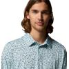 Columbia Mens PFG Super Slack Tide II Stretch Polo(Marine Light Gone Fishin)