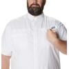 Columbia Men’s PFG Tamiami II Short Sleeve Shirt(White – Legacy)