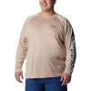 Columbia Men’s PFG Terminal Tackle Long Sleeve Shirt(Ancient Fossil/Carbon Logo)
