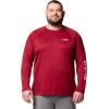 Columbia Men’s PFG Terminal Tackle Long Sleeve Shirt(Beet/White Logo)