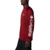 Columbia Men’s PFG Terminal Tackle Long Sleeve Shirt(Beet/White Logo)