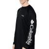 Columbia Men’s PFG Terminal Tackle Long Sleeve Shirt(Black/Cool Grey Logo)
