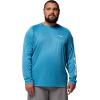 Columbia Men’s PFG Terminal Tackle Long Sleeve Shirt(Blue Echo Heather/White Logo)