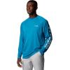 Columbia Men’s PFG Terminal Tackle Long Sleeve Shirt(Blue Echo/White Logo)