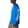 Columbia Men’s PFG Terminal Tackle Long Sleeve Shirt(Blue Macaw/White Logo)