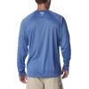 Columbia Men’s PFG Terminal Tackle Long Sleeve Shirt(Bluebell/Cool Grey Logo)