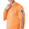 Columbia Men’s PFG Terminal Tackle Long Sleeve Shirt(Bright Nectar/Vivid Blue Logo)