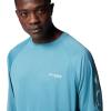 Columbia Men’s PFG Terminal Tackle Long Sleeve Shirt(Canyon Blue/Icy Morn Logo)