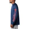 Columbia Men’s PFG Terminal Tackle Long Sleeve Shirt(Carbon/Red Spark Logo)