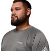 Columbia Men’s PFG Terminal Tackle Long Sleeve Shirt(Charcoal Heather/Cool Grey Logo)