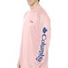 Columbia Men’s PFG Terminal Tackle Long Sleeve Shirt(Cherry Blossom/Vivid Blue)