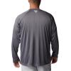 Columbia Men’s PFG Terminal Tackle Long Sleeve Shirt(City Grey/Black Logo)