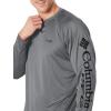 Columbia Men’s PFG Terminal Tackle Long Sleeve Shirt(City Grey/Black Logo)