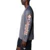 Columbia Men’s PFG Terminal Tackle Long Sleeve Shirt(City Grey/Tiki Pink Logo)