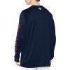 Columbia Men’s PFG Terminal Tackle Long Sleeve Shirt(Collegiate Navy/Sunset Red Logo)