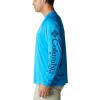 Columbia Men’s PFG Terminal Tackle Long Sleeve Shirt(Compass Blue/Carbon Logo)