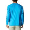 Columbia Men’s PFG Terminal Tackle Long Sleeve Shirt(Compass Blue/Carbon Logo)