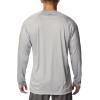 Columbia Men’s PFG Terminal Tackle Long Sleeve Shirt(Cool Grey/Salmon Logo)