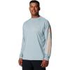 Columbia Men’s PFG Terminal Tackle Long Sleeve Shirt(Crushed Blue/Bright Nectar Logo)
