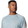 Columbia Men’s PFG Terminal Tackle Long Sleeve Shirt(Crushed Blue/Bright Nectar Logo)