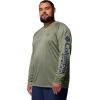 Columbia Men’s PFG Terminal Tackle Long Sleeve Shirt(Cypress Heather/Carbon Logo)