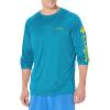 Columbia Men’s PFG Terminal Tackle Long Sleeve Shirt(Deep Marine/Laser Lemon Logo)