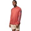 Columbia Men’s PFG Terminal Tackle Long Sleeve Shirt(Dusty Crimson/Nocturnal Logo)