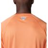 Columbia Men’s PFG Terminal Tackle Long Sleeve Shirt(Dusty Orange/New Mint Logo)