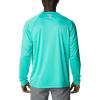 Columbia Men’s PFG Terminal Tackle Long Sleeve Shirt(Electric Turquoise/Cool Grey Logo)