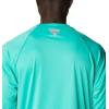 Columbia Men’s PFG Terminal Tackle Long Sleeve Shirt(Electric Turquoise/Cool Grey Logo)