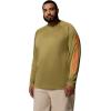 Columbia Men’s PFG Terminal Tackle Long Sleeve Shirt(Grove Green Heather/Spark Orange Logo)