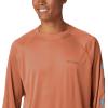 Columbia Men’s PFG Terminal Tackle Long Sleeve Shirt(Island Orange/Spring Blue Logo)