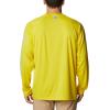 Columbia Men’s PFG Terminal Tackle Long Sleeve Shirt(Laser Lemon/Cool Grey Logo)