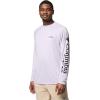 Columbia Men’s PFG Terminal Tackle Long Sleeve Shirt(Lavender Pearl/Black Logo)