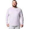 Columbia Men’s PFG Terminal Tackle Long Sleeve Shirt(Lavender Pearl/Black Logo)