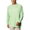 Columbia Men’s PFG Terminal Tackle Long Sleeve Shirt(Lime Glow/White Logo)