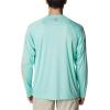 Columbia Men’s PFG Terminal Tackle Long Sleeve Shirt(Mint Cay/Bright Nectar Logo)