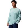 Columbia Men’s PFG Terminal Tackle Long Sleeve Shirt(Misty Jade/Shark Logo)