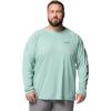 Columbia Men’s PFG Terminal Tackle Long Sleeve Shirt(Misty Jade/Shark Logo)