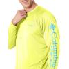 Columbia Men’s PFG Terminal Tackle Long Sleeve Shirt(Neon Light/Miami Logo)