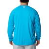 Columbia Men’s PFG Terminal Tackle Long Sleeve Shirt(Ocean Blue/White Logo)
