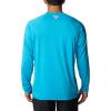 Columbia Men’s PFG Terminal Tackle Long Sleeve Shirt(Ocean Blue/White Logo)