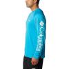 Columbia Men’s PFG Terminal Tackle Long Sleeve Shirt(Ocean Blue/White Logo)