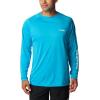 Columbia Men’s PFG Terminal Tackle Long Sleeve Shirt(Ocean Blue/White Logo)